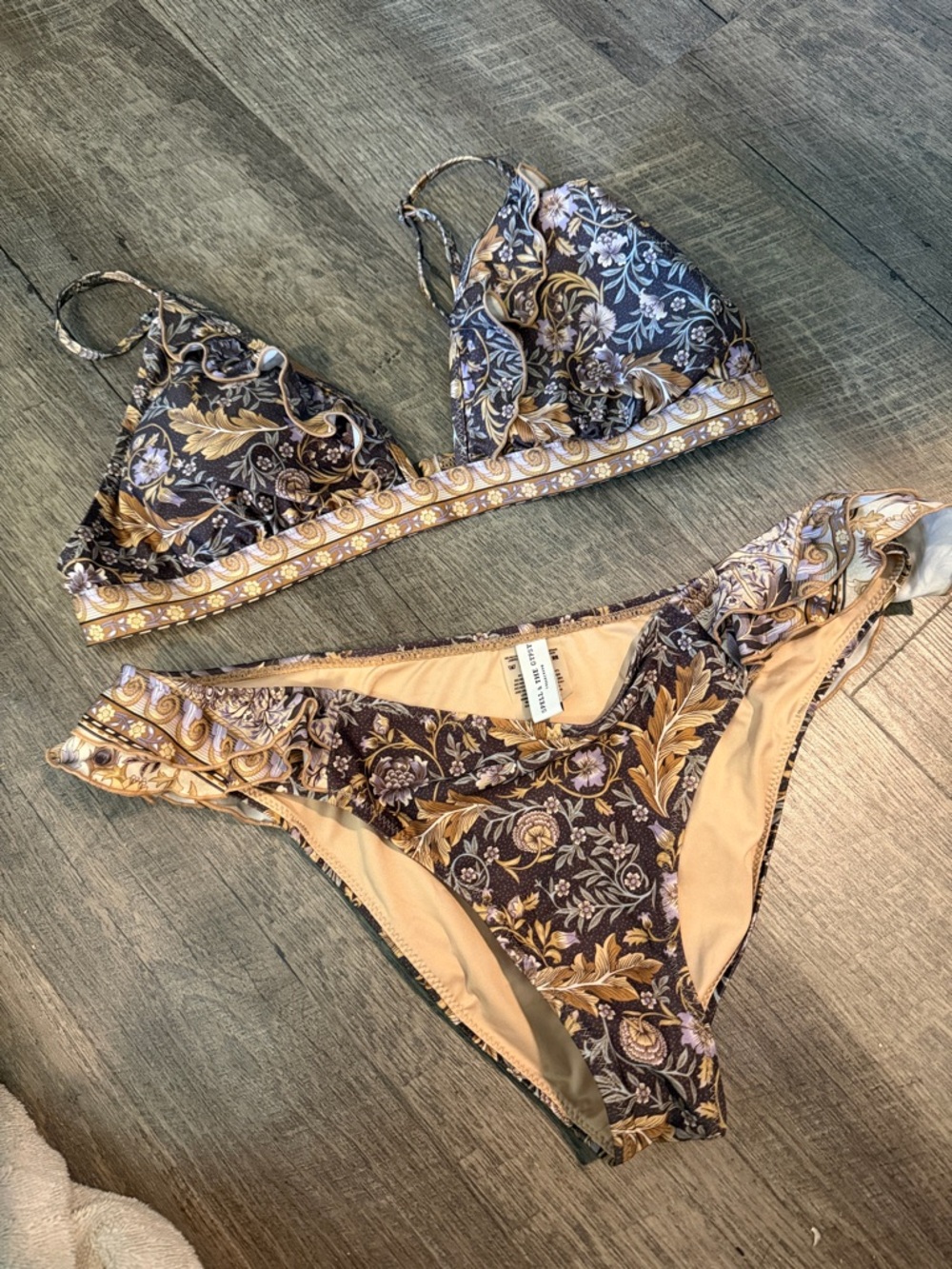 Spell the Gypsy collective Floral Ruffle Bikini Set - Picture 2 of 5